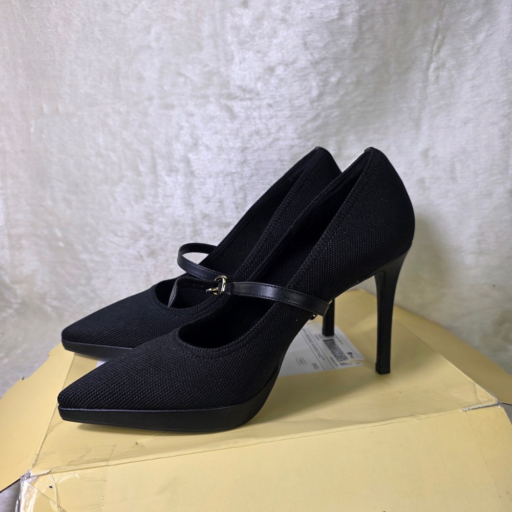 Cosy Island StyleFlex Pointed Toe Heeled Platform Pumps Black Womens 9.5 New